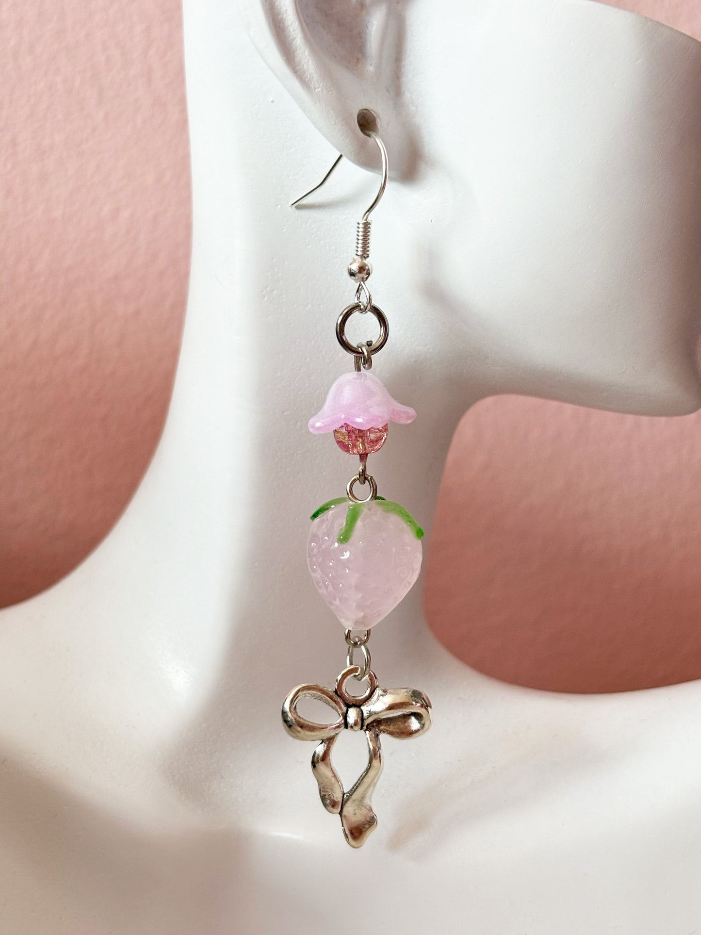 Pink Strawberry Earrings