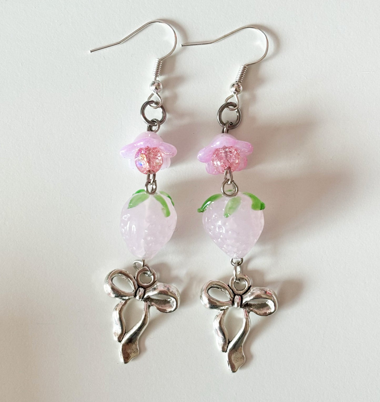 Pink Strawberry Earrings