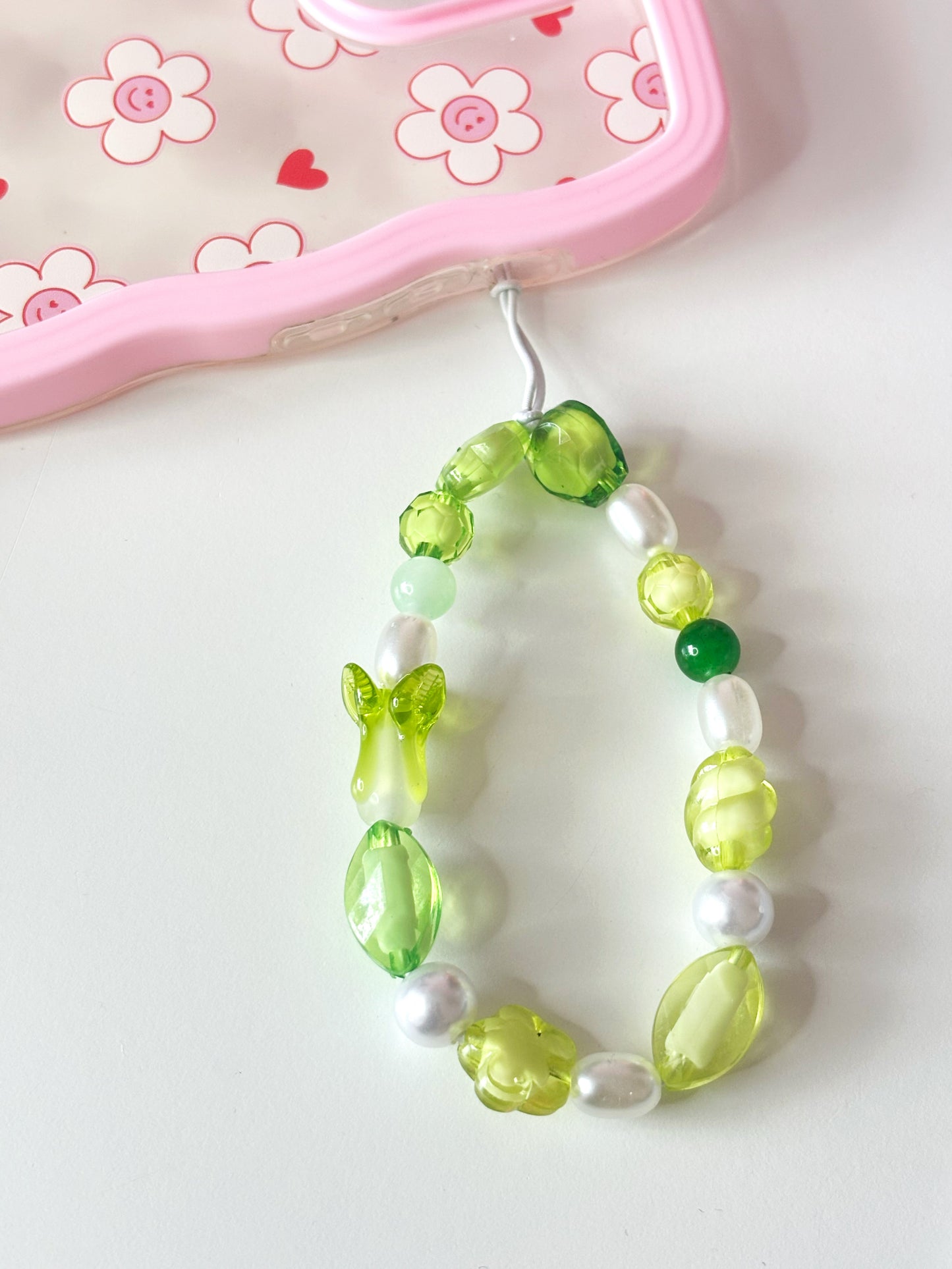 Green Bok choy phone charm