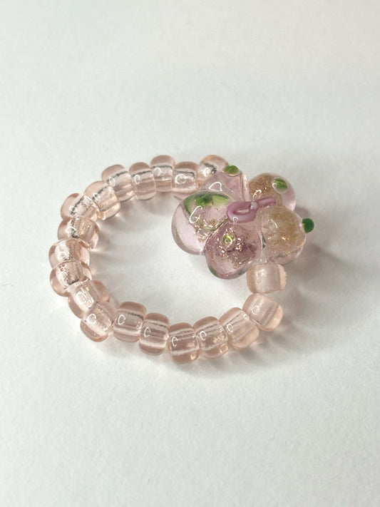 Pink flower ring